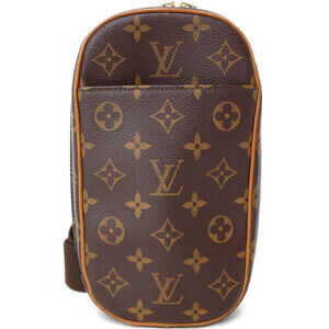 Louis Vuitton Monogram Leather Brown Pochette Ganjou Body Bag